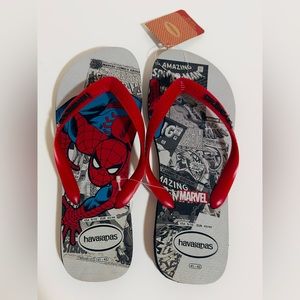 Marvel SpiderMan Flip Flops Havaianas sz 9/10